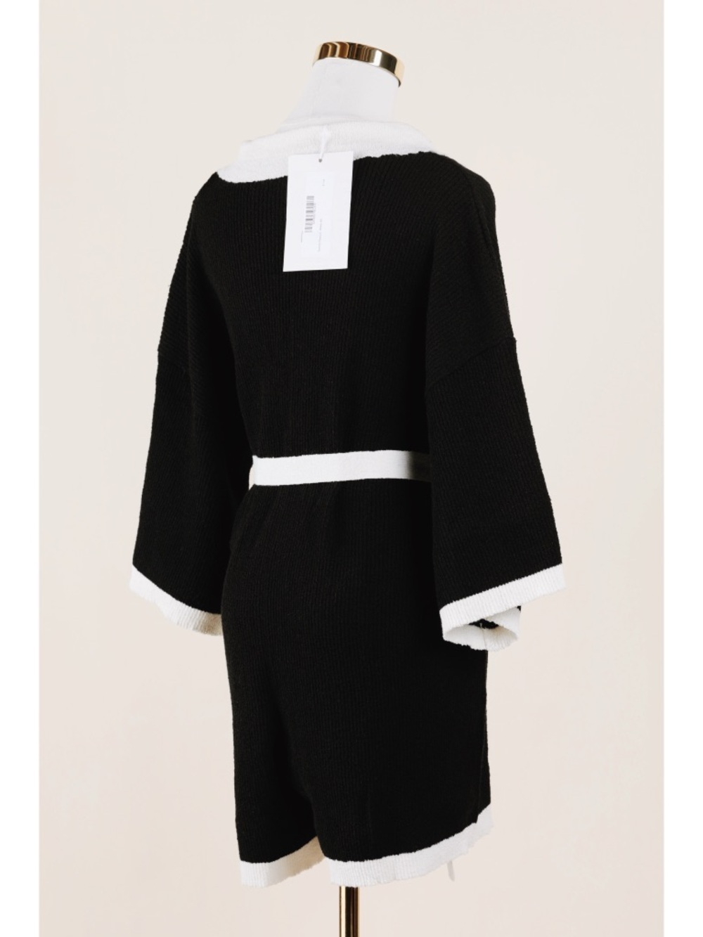 Sz XS Sabo Oversized Black & White Collar V Neck Sammi Playsuit Romper NWT - Picture 3 of 7